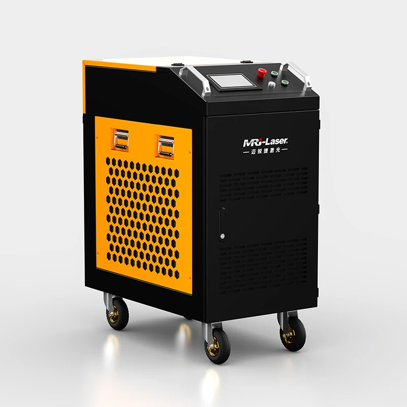 Auto Body Paint Removal 1000 Watts Top Hat Beam Laser Cleaning Machine With Industrial Water Chiller