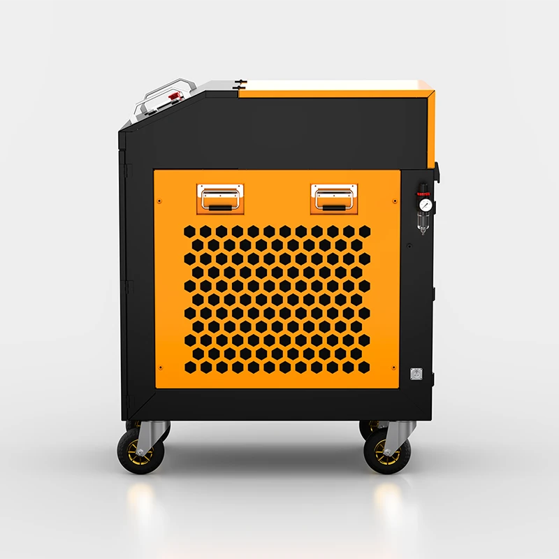 Auto Body Paint Removal 1000 Watts Top Hat Beam Laser Cleaning Machine With Industrial Water Chiller
