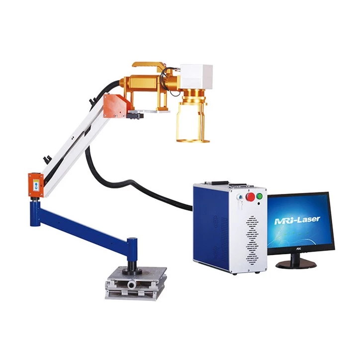 Mesin Penanda Laser Serat Genggam Lengan Robotik 50W