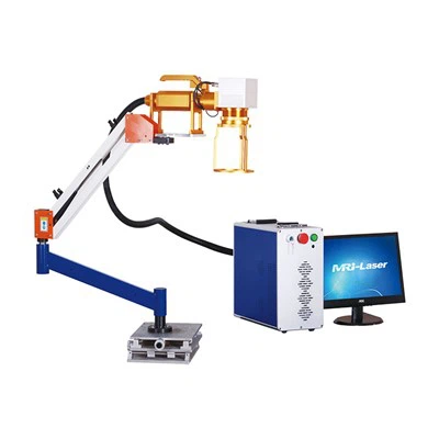 Mesin Penanda Laser Serat Genggam Lengan Robotik 50W